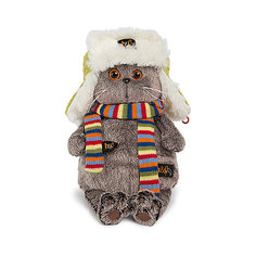 Мягкая игрушка Budi Basa Кот Басик в зимней шапке, 25 см