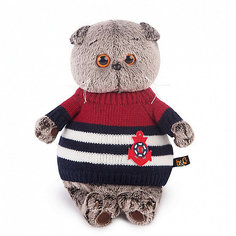 Мягкая игрушка Budi Basa Кот Басик в морском свитере, 19 см