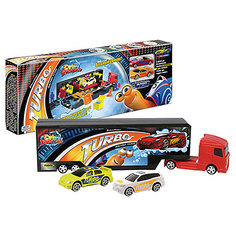 Игровой набор Autotime "Color twisters water" Rasing Transporter" Турбо с 2-мя машинками