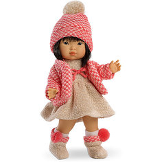 Классическая кукла Llorens Валерия азиатка в красном платье, 28 см