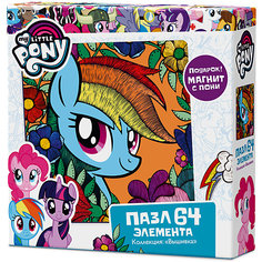 Пазл Origami "My little pony" 36 элементов + магнит Рейнбоу Дэш