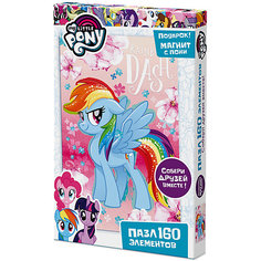 Пазл Origami "My little pony" 160 элементов + магнит Рарити, Сумеречная Искорка и Флаттершай