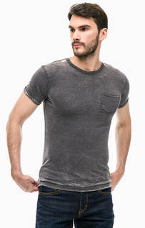 Серая футболка с нагрудным карманом Alcott