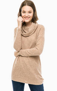 Бежевый джемпер с высоким воротом Only