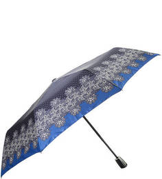 Синий зонт в горошек с системой "антиветер" Doppler