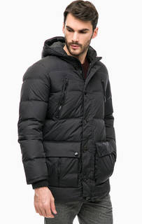 Длинный пуховик на молнии и пуговицах Marc Opolo