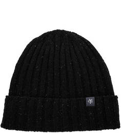 Черная шерстяная шапка с отворотом Marc Opolo
