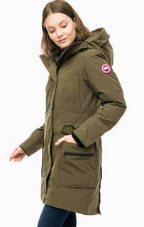 Зимняя парка-пуховик Kinley Parka цвета хаки Canada Goose