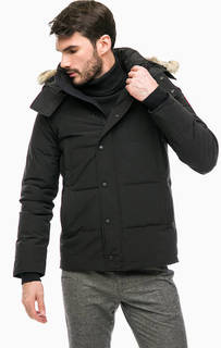 Черный пуховик Wyndham Parka со съемным капюшоном Canada Goose