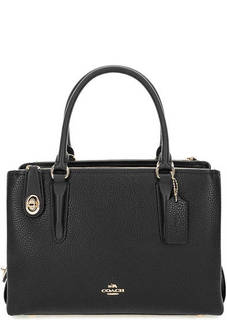 Кожаная сумка через плечо с короткими ручками Coach