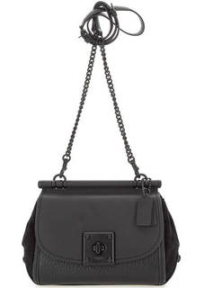 Кожаная сумка с откидным клапаном Coach
