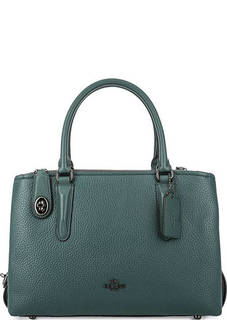 Кожаная сумка через плечо с короткими ручками Coach