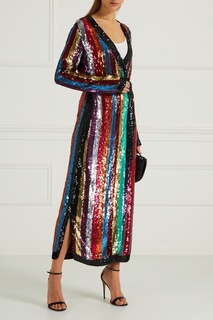 Платье с разноцветными пайетками Attico