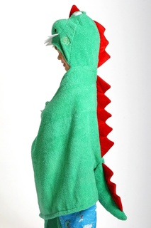 Зеленое полотенце с капюшоном Zoocchini