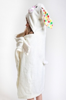 Белое полотенце с капюшоном Zoocchini