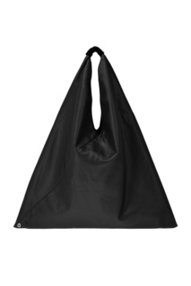 Однотонная черная сумка-хобо Mm6 Maison Margiela
