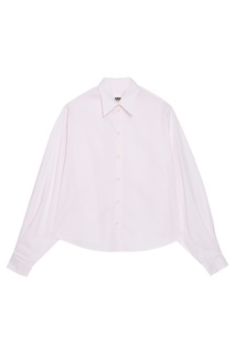 Хлопковая рубашка розовая Mm6 Maison Margiela