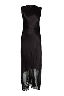 Шелковое платье с кружевом по низу Ann Demeulemeester