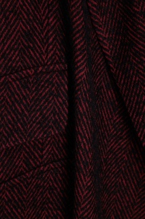 Бордовое пальто из хлопка и шерсти Ann Demeulemeester