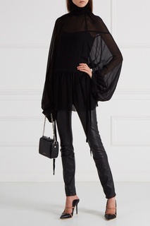 Черная блузка с драпировками Ann Demeulemeester