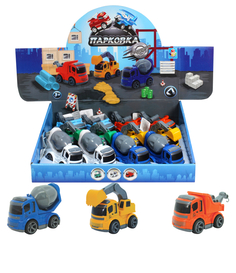 Машинка инерционная 1Toy «Парковка. Стройка» 8 см в ассортименте
