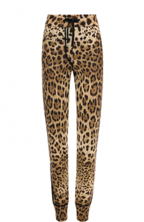 Кашемировые джоггеры с леопардовым принтом Dolce &amp; Gabbana