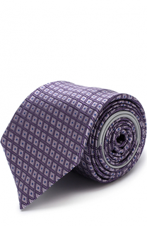 Шелковый галстук с узором Ermenegildo Zegna