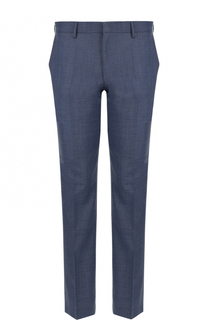 Шерстяные брюки прямого кроя BOSS