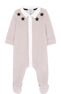 Хлопковая пижама с контрастной отделкой и аппликациями Givenchy