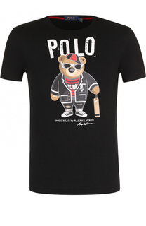 Хлопковая футболка с принтом Polo Ralph Lauren