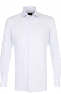 Хлопковая сорочка с воротником акула Ermenegildo Zegna