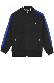 Спортивный кардиган из хлопка с контрастной отделкой Polo Ralph Lauren