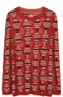 Удлиненный приталенный пуловер с круглым вырезом Missoni