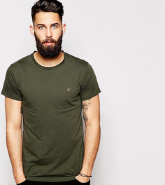 Футболка слим с логотипом F Farah эксклюзивно для ASOS - Зеленый