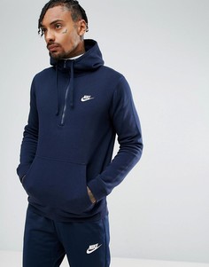 Худи синего цвета Nike Club 812519-451 - Синий