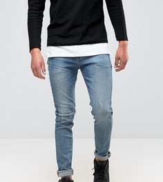 Синие выбеленные джинсы скинни ASOS TALL - Синий