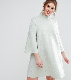 Цельнокройное платье мини ASOS CURVE - Зеленый