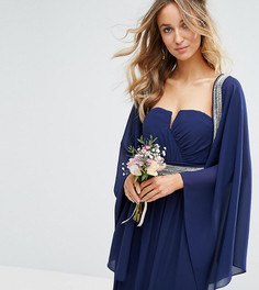 Накидка с изящной декоративной отделкой TFNC WEDDING - Темно-синий