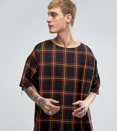 Свободная футболка в клетку Reclaimed Vintage Inspired - Черный