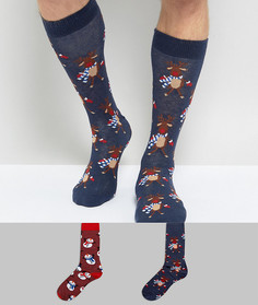 2 пары новогодних носков Urban Eccentric - Мульти
