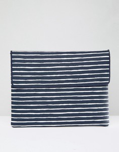 Чехол для ноутбука в темно-синюю полоску Jack Wills Borman 13 - Темно-синий