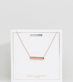 Позолоченное ожерелье с буквой L на планке Johnny Loves Rosie - Золотой