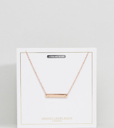 Ожерелье с покрытием из розового золота и буквой J на подвеске Johnny Loves Rosie - Золотой
