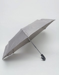 Зонт в клетку Fulton Open &amp; Close - Серый