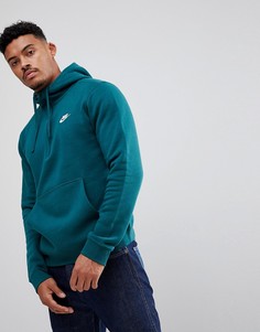 Зеленый флисовый худи на молнии Nike Club 812519-375 - Зеленый