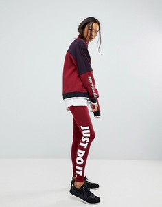 Красные леггинсы с принтом Just Do It и логотипом Nike - Красный