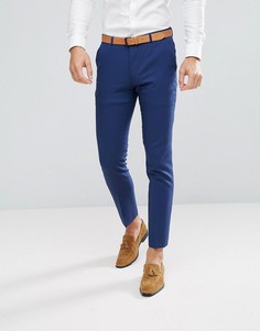 Синие зауженные брюки ASOS Wedding - Темно-синий