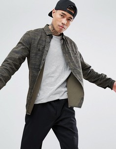 Камуфляжная рубашка навыпуск ASOS - Черный