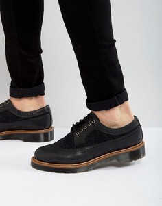 Броги из кожи и ткани Dr Martens 3989 - Черный