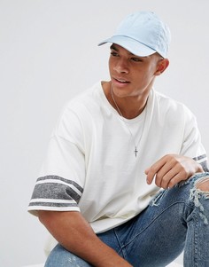 Голубая фактурная бейсболка ASOS - Синий